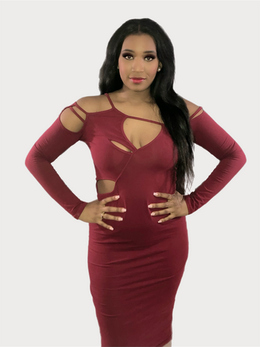 Heaven Dress( Burgundy)